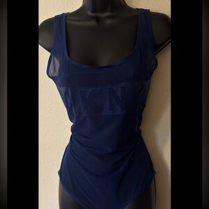 DKNY Deep Blue Logo Body Suit